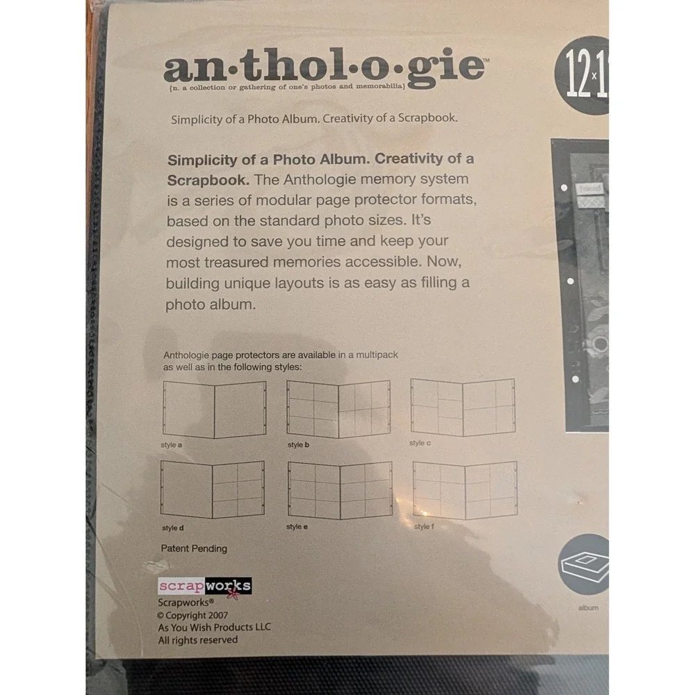 Lot 60 Anthologie 12x12 Scrapbook Page Protectors Type A B C Scrapbooking